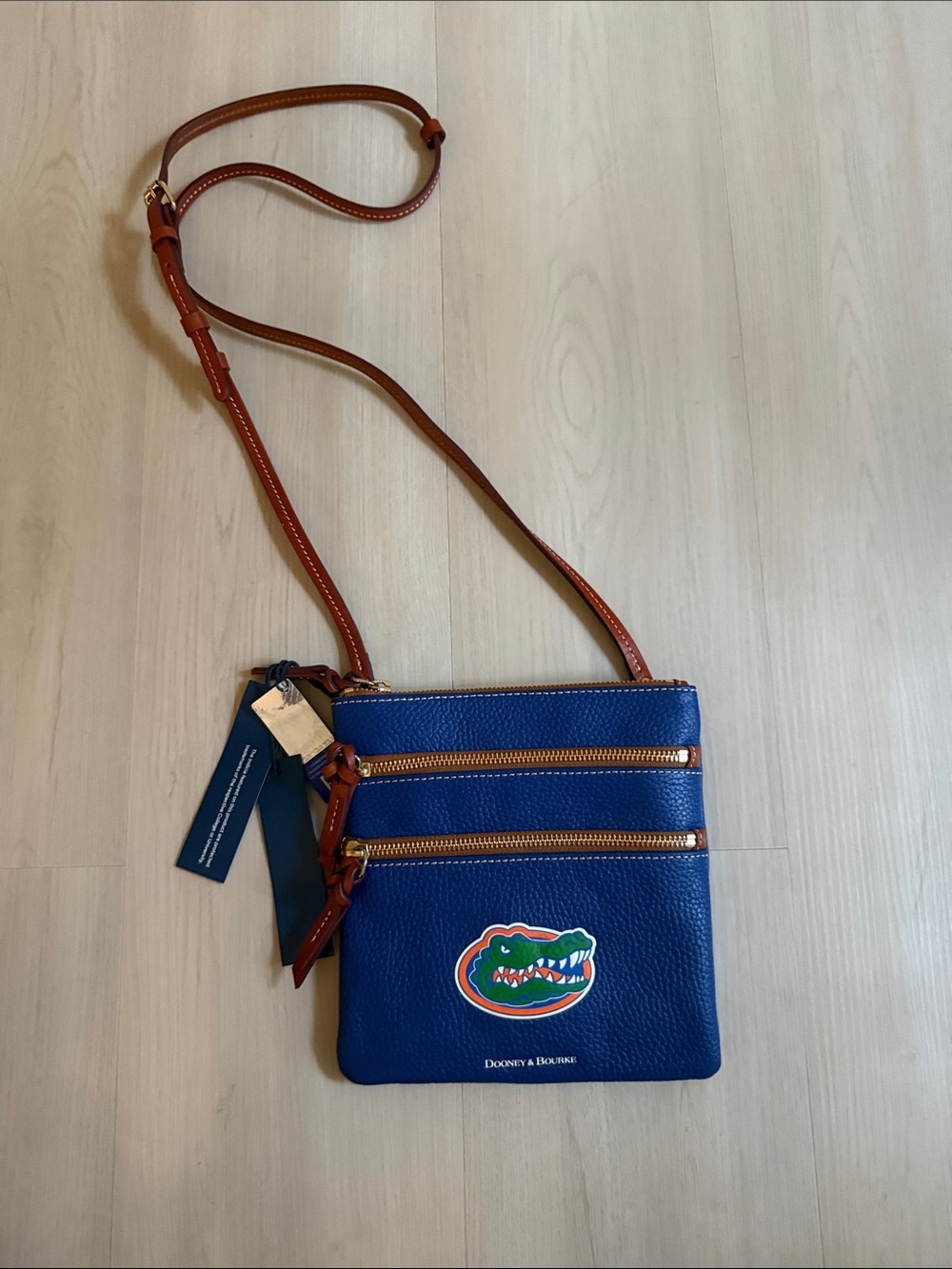 Dooney & Bourke Florida Gators Blue Leather Crossbody
